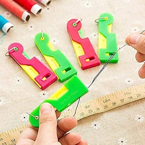 Shivansha Enterprise 5 Pc's Automatic Needle Threader Thread Guide Elderly Use Needle Device,Tailoring And Sewing Tool (Multi Color)