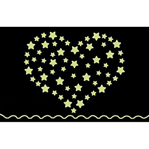 Jaamso Royals Multicolor Self Adhesive Peel And Stick Star Glow In The Dark Wall Sticker Y0033 38 Cm