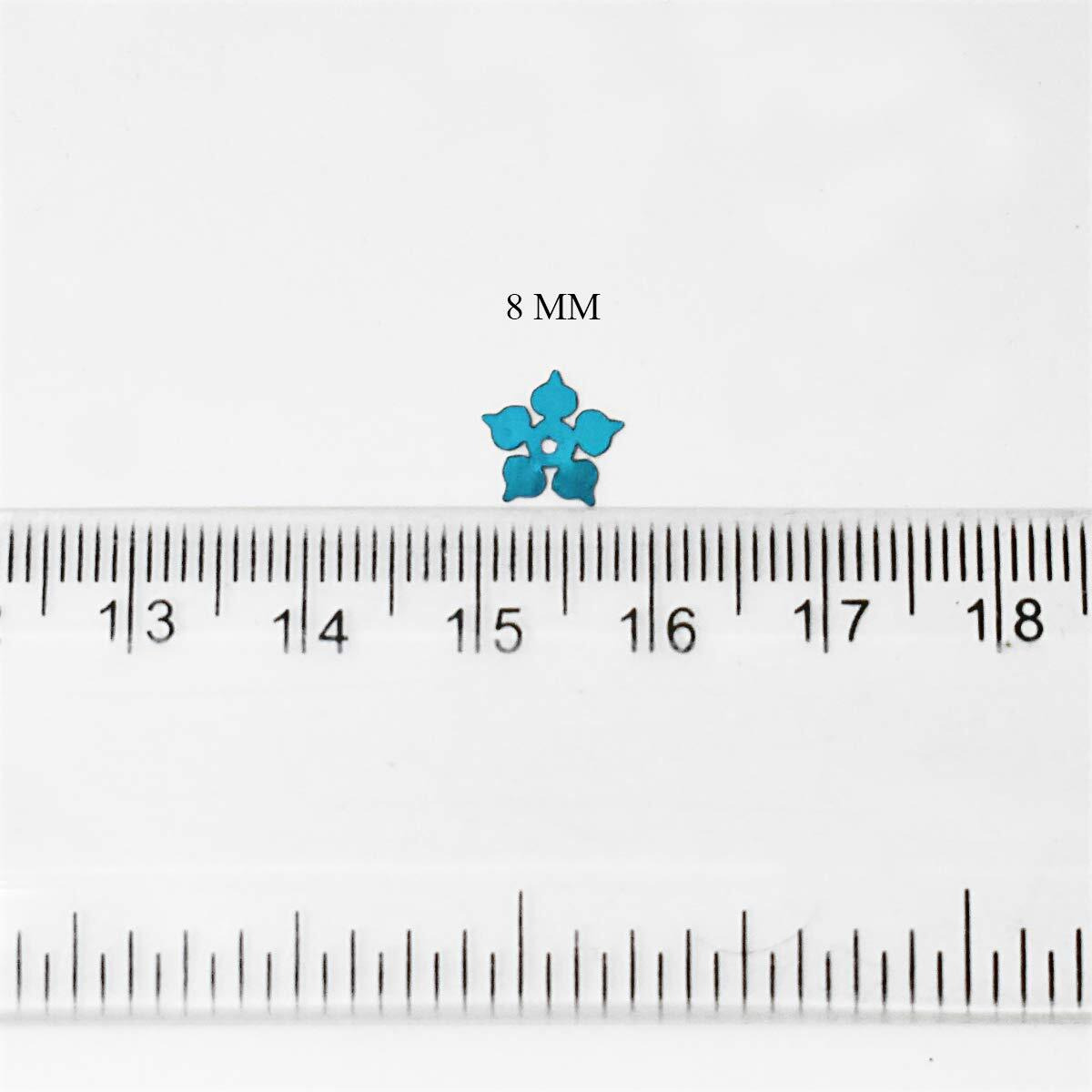 Embroiderymaterial Flower Shape Sequins Sitara For Craft And Embroidery 50Gm (Sky Blue, 8Mm)