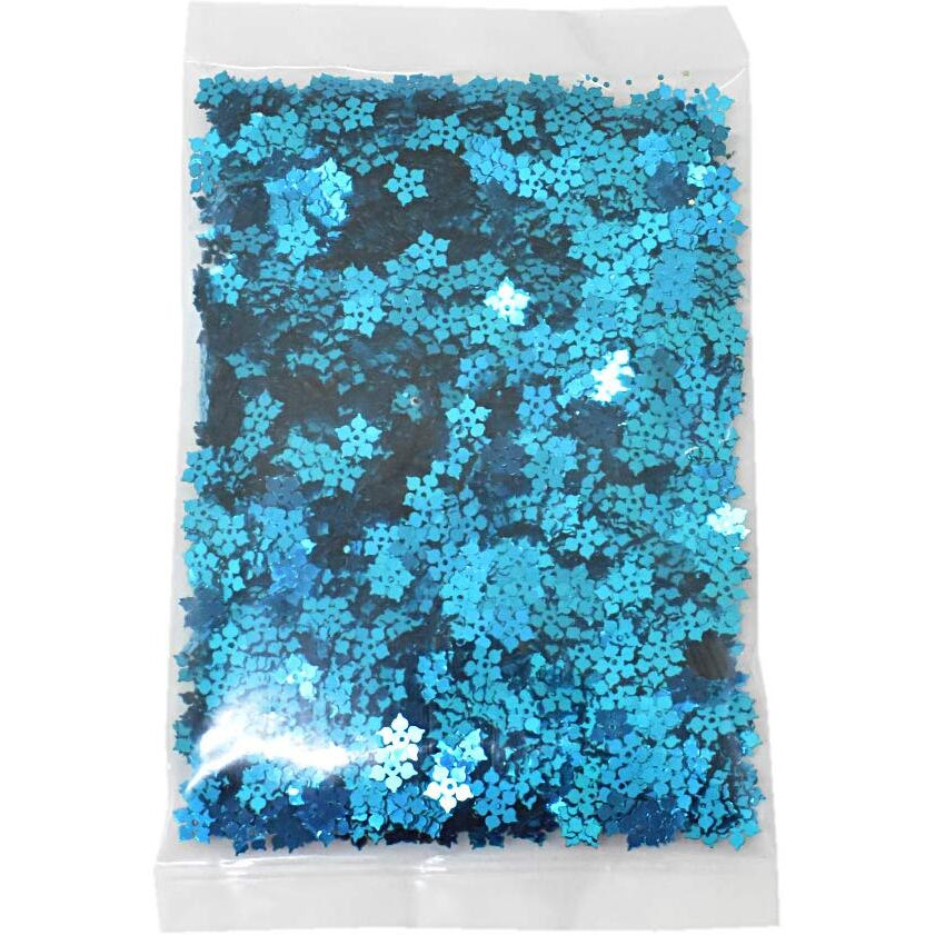 Embroiderymaterial Flower Shape Sequins Sitara For Craft And Embroidery 50Gm (Sky Blue, 8Mm)