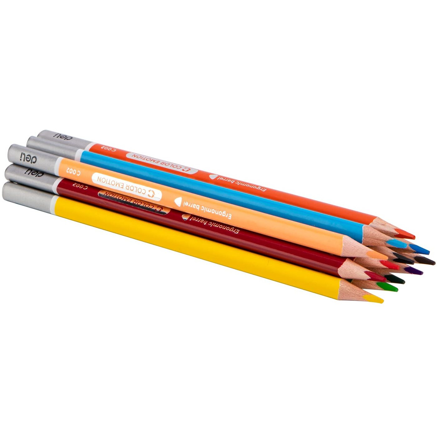 Deli Wc00205 Colour Pencil Set | Pack Of 12 Colour Pencils | Bright And Strong Colours Pencils | Non-Toxic Colouring Set | Color Set For Kids