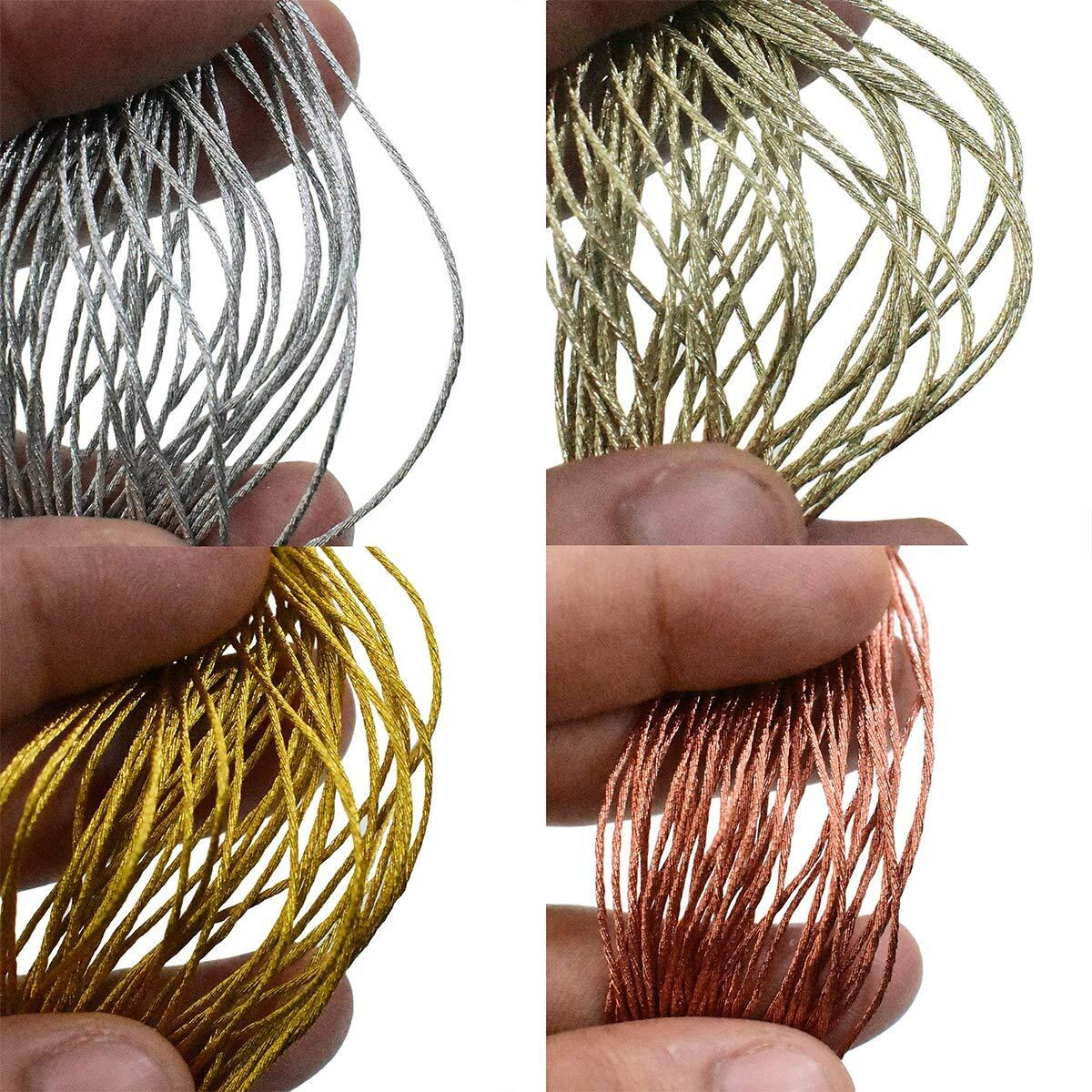 Embroiderymaterial Cotton Metallic Embroidery Cross Stitch Floss Threads(Multi Combo), 40 Gram