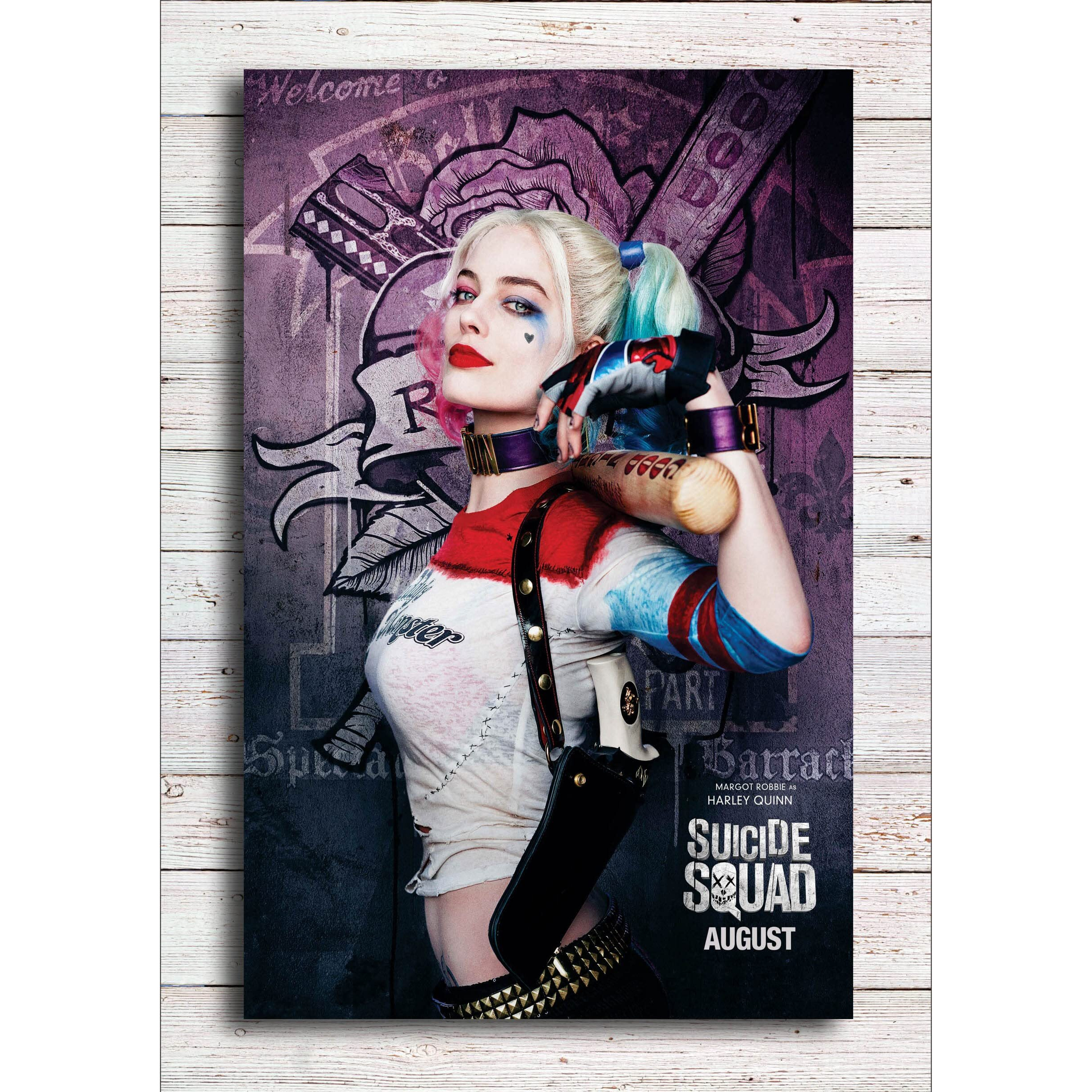 Pixelartz Wall Poster - Harley Quinn - Suicide Squad - Movie - Hd Quality Poster