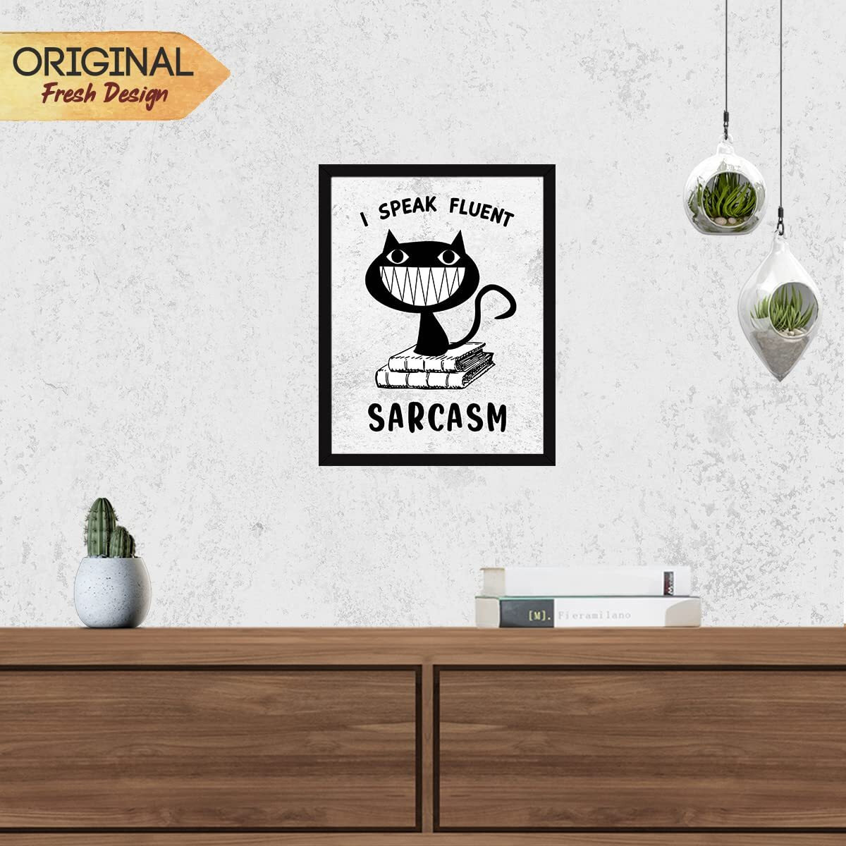 Chaka Chaundh - Sarcastic Quotes Wall Frames - Funny Quotes Wall Frames  Unique Wall Dcor Poster For Teen Room - Funny Poster For Student Room - (13.6 X 10.6 Inches)