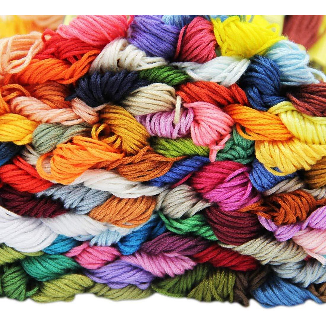 Diy Crafts Pack Of 100 Pcs, Pink Extra, Embroidery Floss Rainbow Color Skeins Per Pack Cross Stitch Threads Friendship Bracelets Floss Crafts Floss - Skei (Pack Of 100 Pcs, Pink Extra)