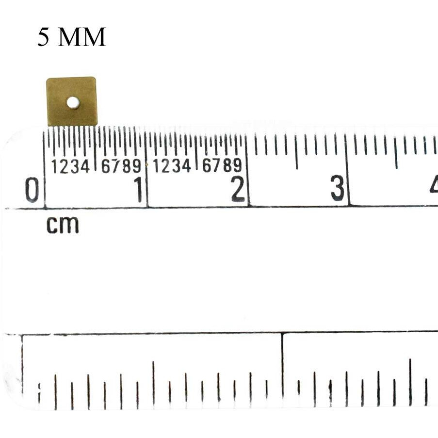 Embroiderymaterial Square Metal Sequins For Craft, Embroidery And Jewellery Making 100Gm (5Mm, Antique Gold)