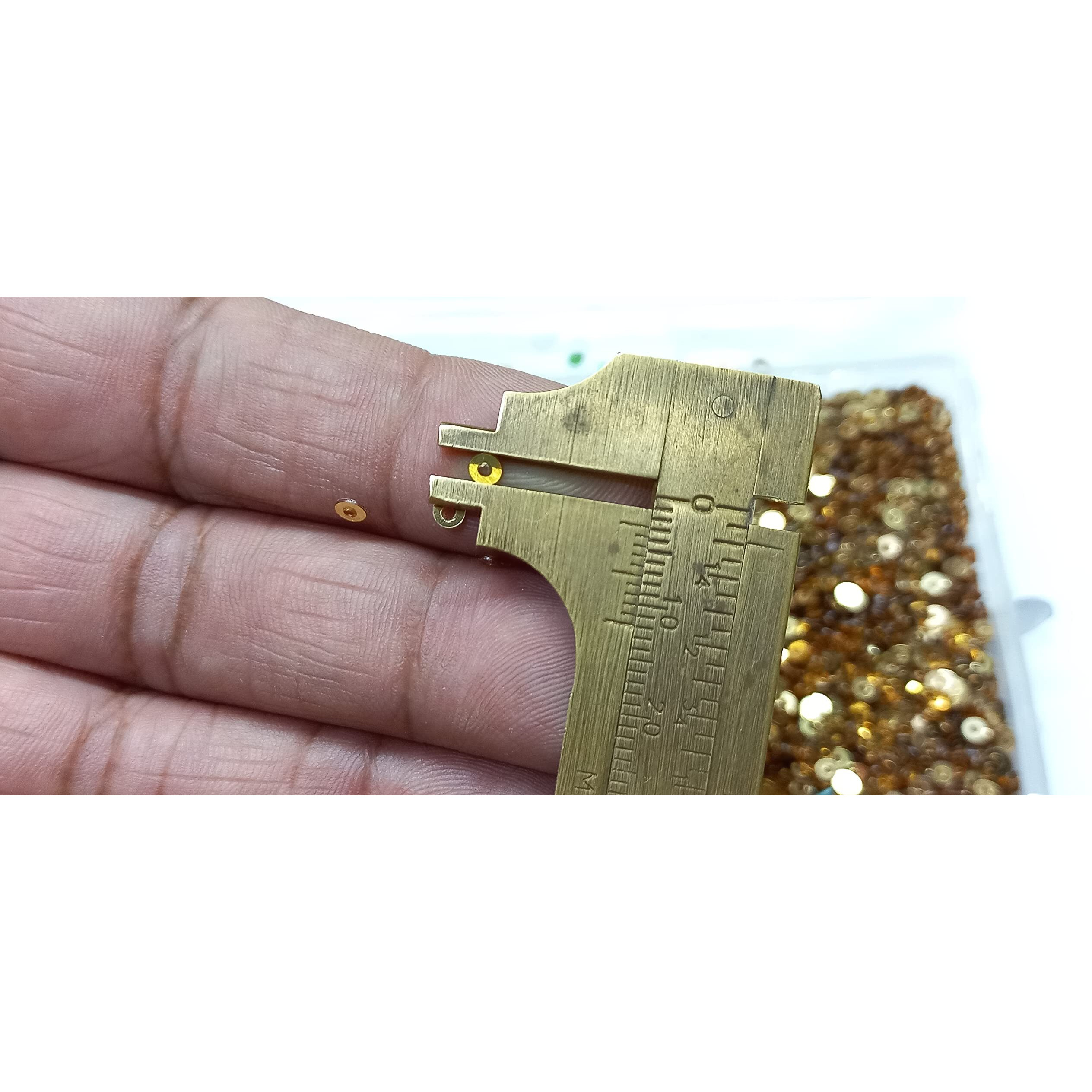 Omx Sequin Sitara For Craft And Embroidery Making Combo Pack Total - 250 Gram, Size 3Mm (Gold)