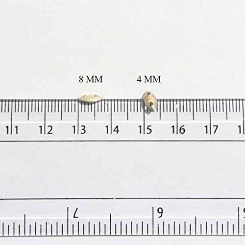 Embroiderymaterial Eye Shape Metal Sequins Sitara For Craft And Embroidery (100 Gram)