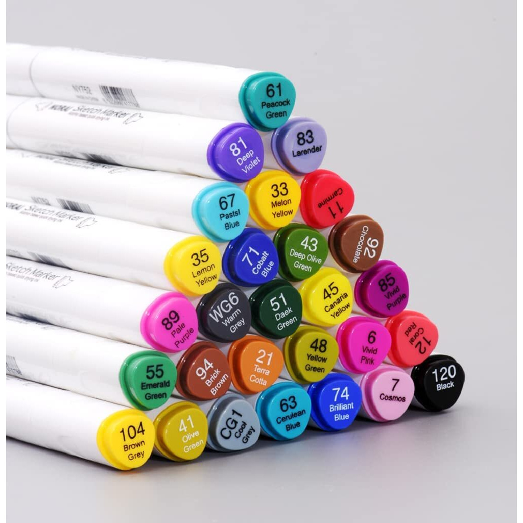 Funblast Color Markers Twin Tip - 6 Pcs Double Tip Marker For Artist, Sketch Alcohol Markers Set, Drawing Colouring Markers For Kids, Marker For White Board (Pack Of 6 Ink Color May Vary)