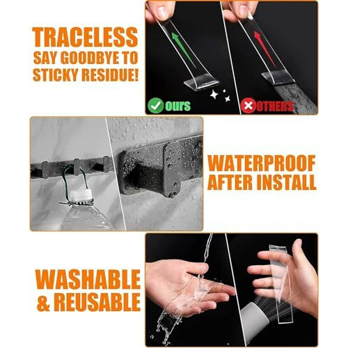 Shuttle Art Gel Tape Double Sided Grip Tape For Walls Washable Reusable Strong Sticky Balloon/Bubble With Glitter Flakes, Stainless Steel Straw