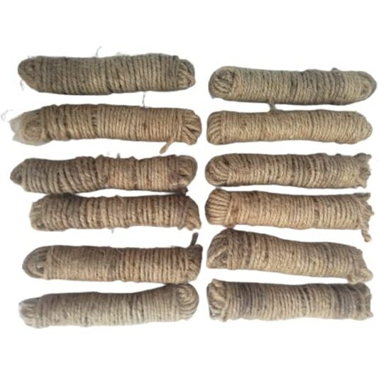 Hookcart Natural Jute Rope Linen Twine Rustic String Cord Rope Party Wedding Gift Wrapping Cords And Other Projects (10 Meters, 3Mm) Pack Of 5