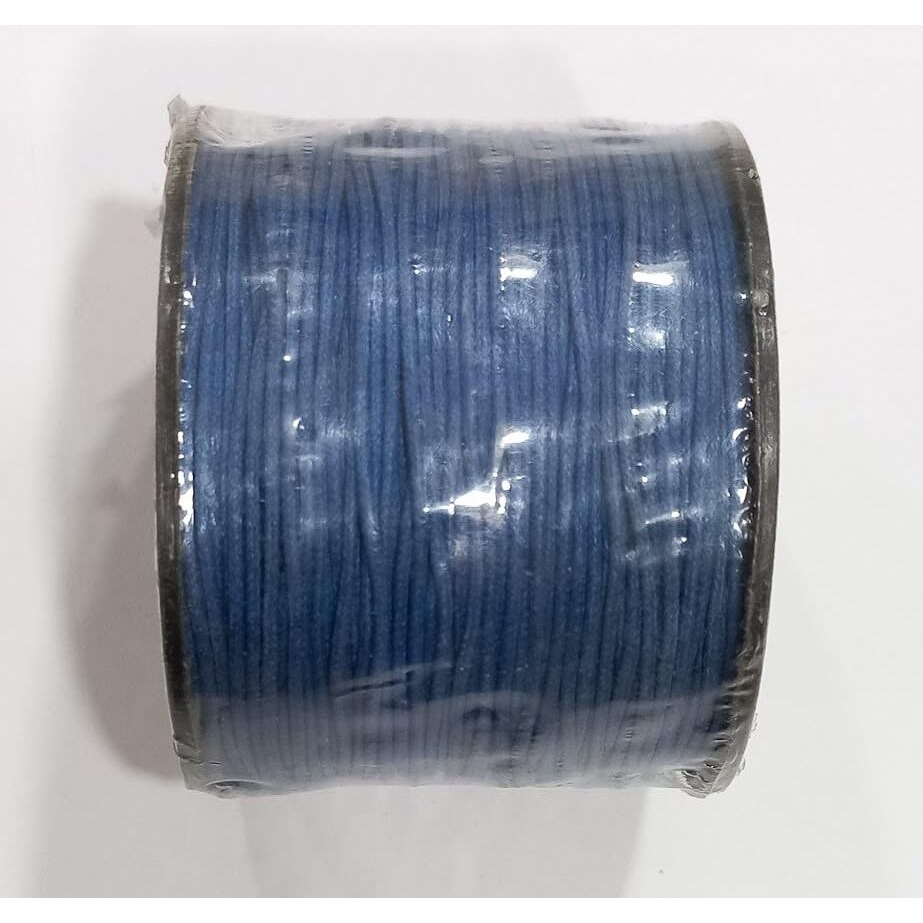 Omx, 0.5 Mm Thick Wax Cotton Cord For Diy Jewellery Making, Beading, Art And Craft Work And Handicrafts, (Navy Blue, 1 Roll, 100 Mtr)