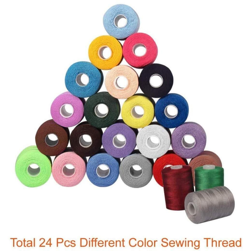 Diy Crafts Design  No 1, Pack Of 30 Pcs, 30 Pcs Sewing Needles + Polyester Sewing Thread 24 Pcs 1000 Yards Each Spools For Sewing Thread Needl (Design  No 1, Pack Of 30 Pcs)