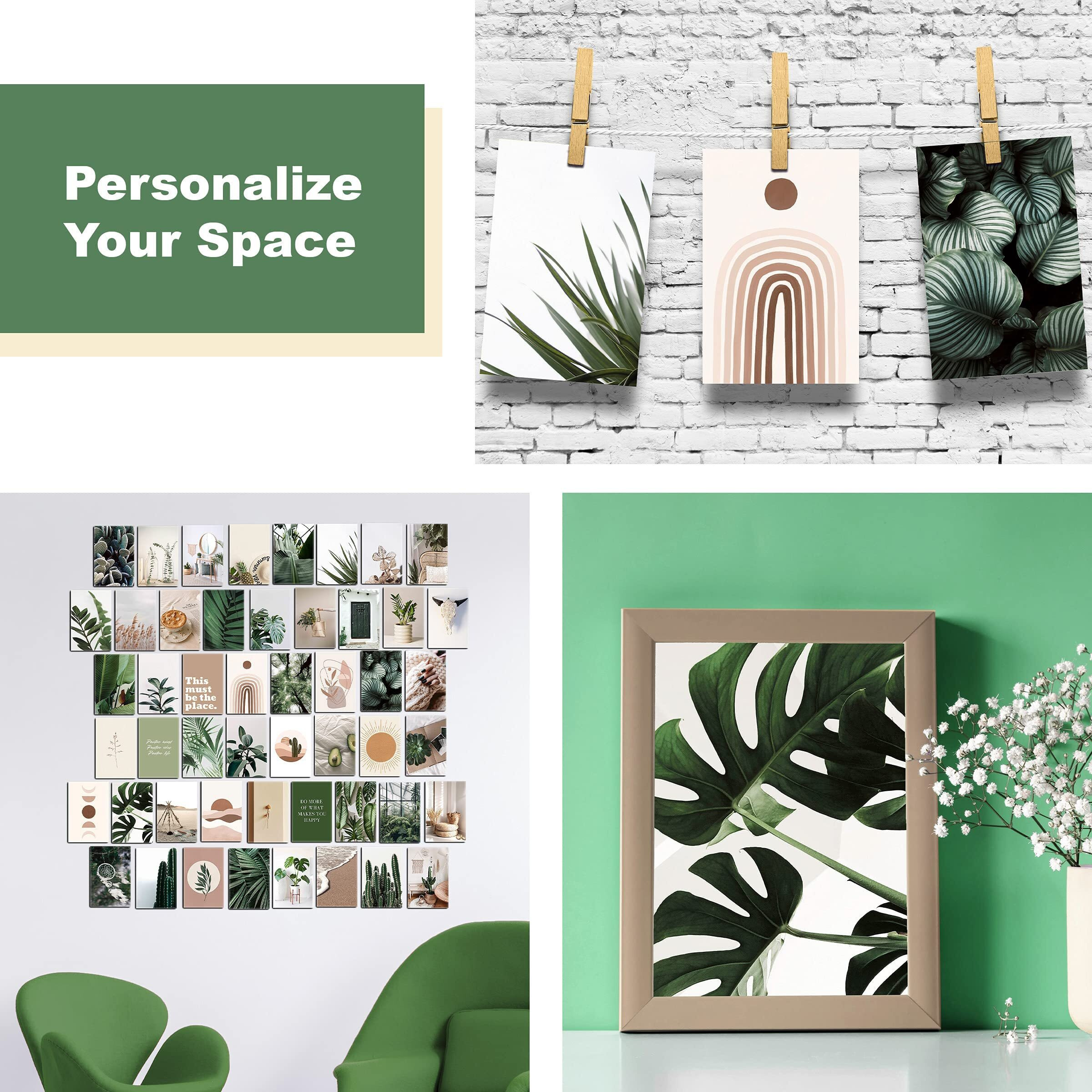 Hasthip 50 Sheet Wall Sticker Post Card Photo Display Decor Forest & Desert Collection Aesthetic Wall Sticker Wall Art Posters Room Decor 4X6 Inch Art Paper For Girls