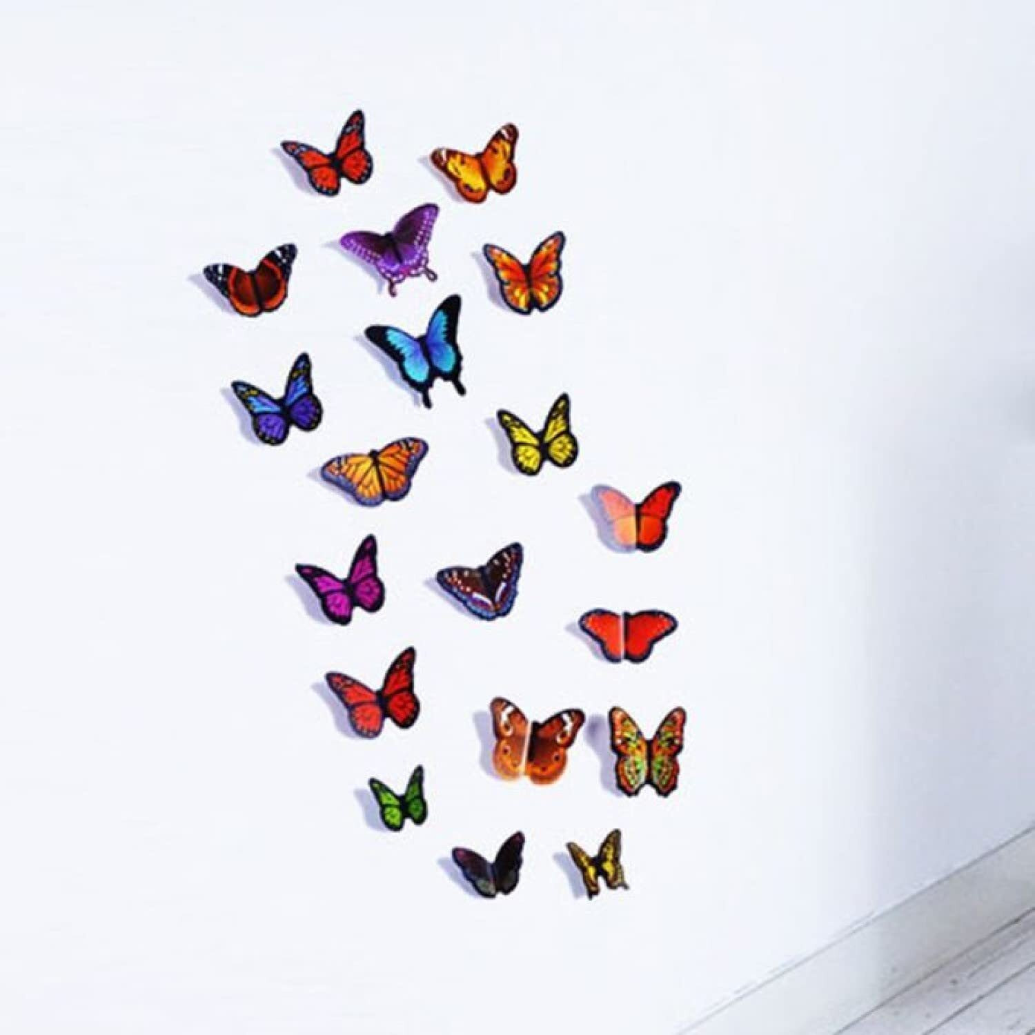 Indian Royals 'Multicolor 3D Butterflies' Butterfly Stickers For Wall, Butterfly Decoration Items, Utterfly Stickers, Butterfly Wall Decor, Butterflies 19 Piece (21 Cm X 29.7 Cm)