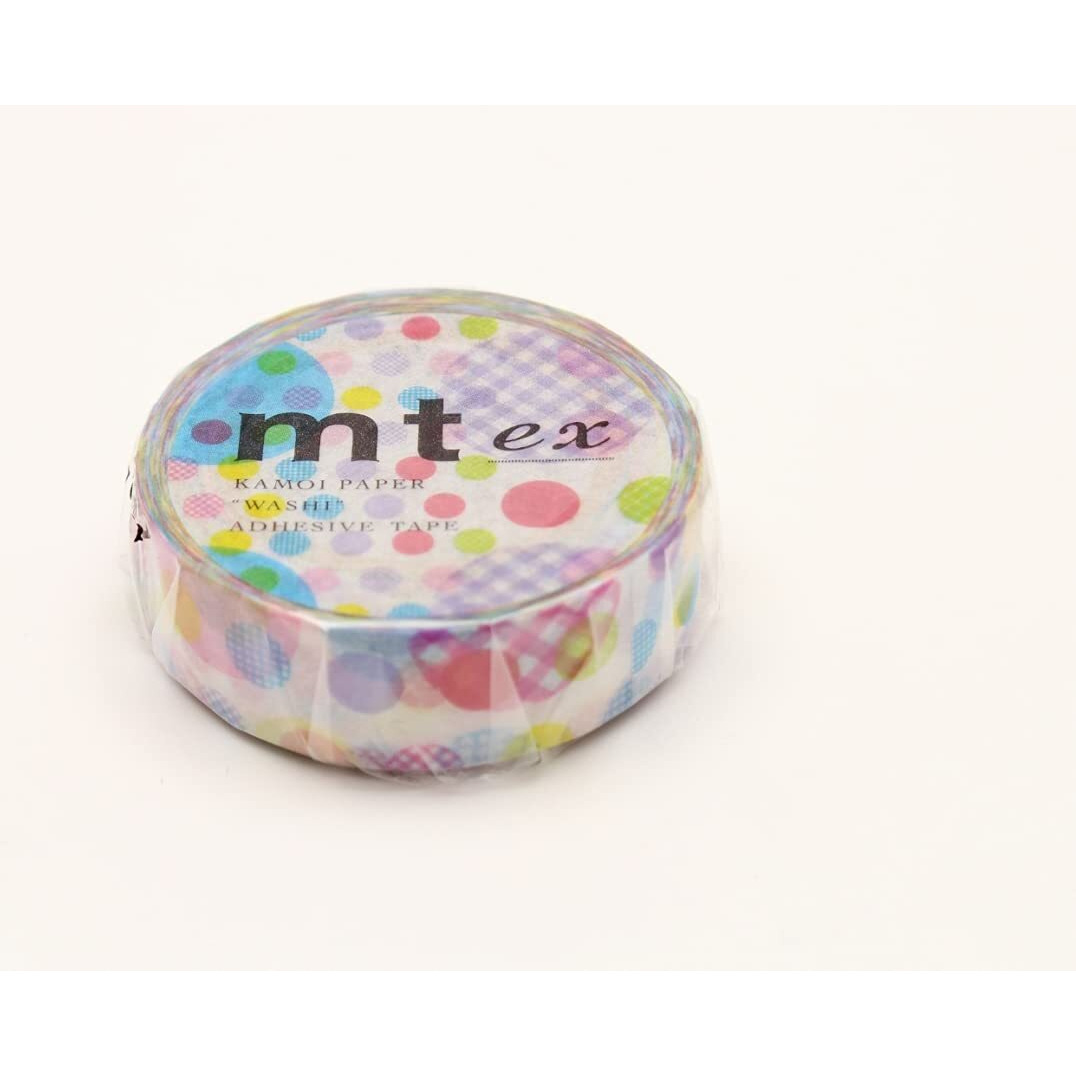 Mt Washi Masking Tape Ex Series, 15 Mm X 10 Mtrs Shade - Random Dot, (Pack Of 1)