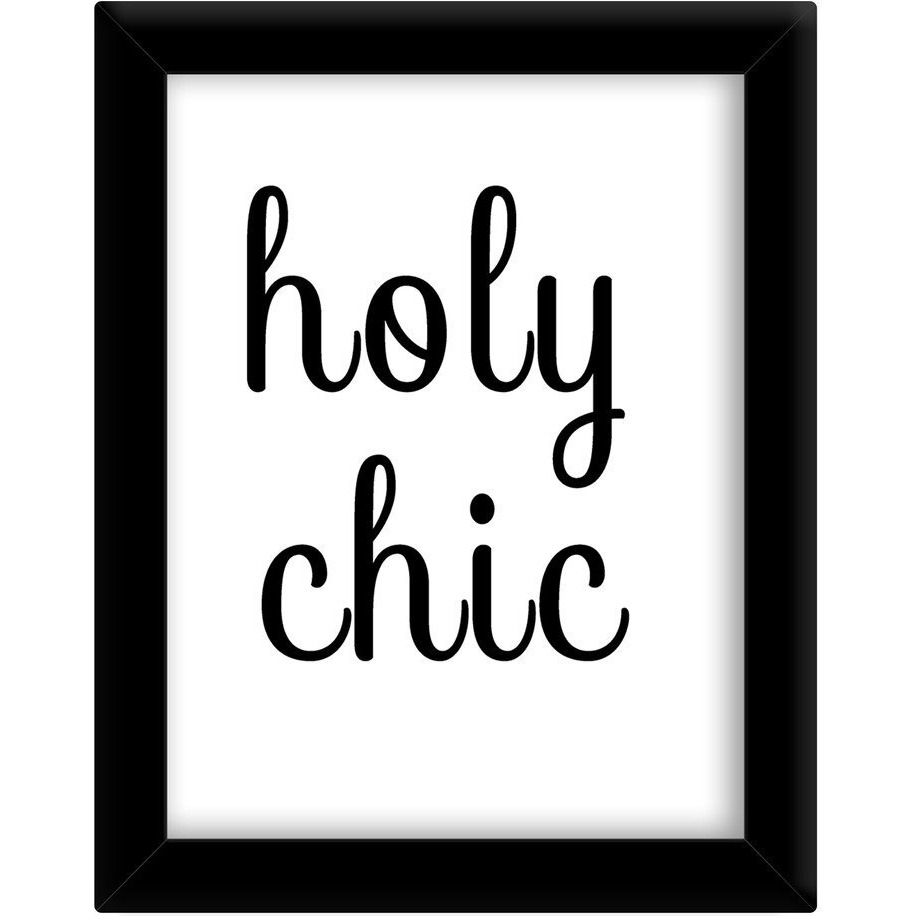 Tied Ribbons Holy Chick Wood Framed Poster (13.6 X 10.2 Inch) |Raven Black