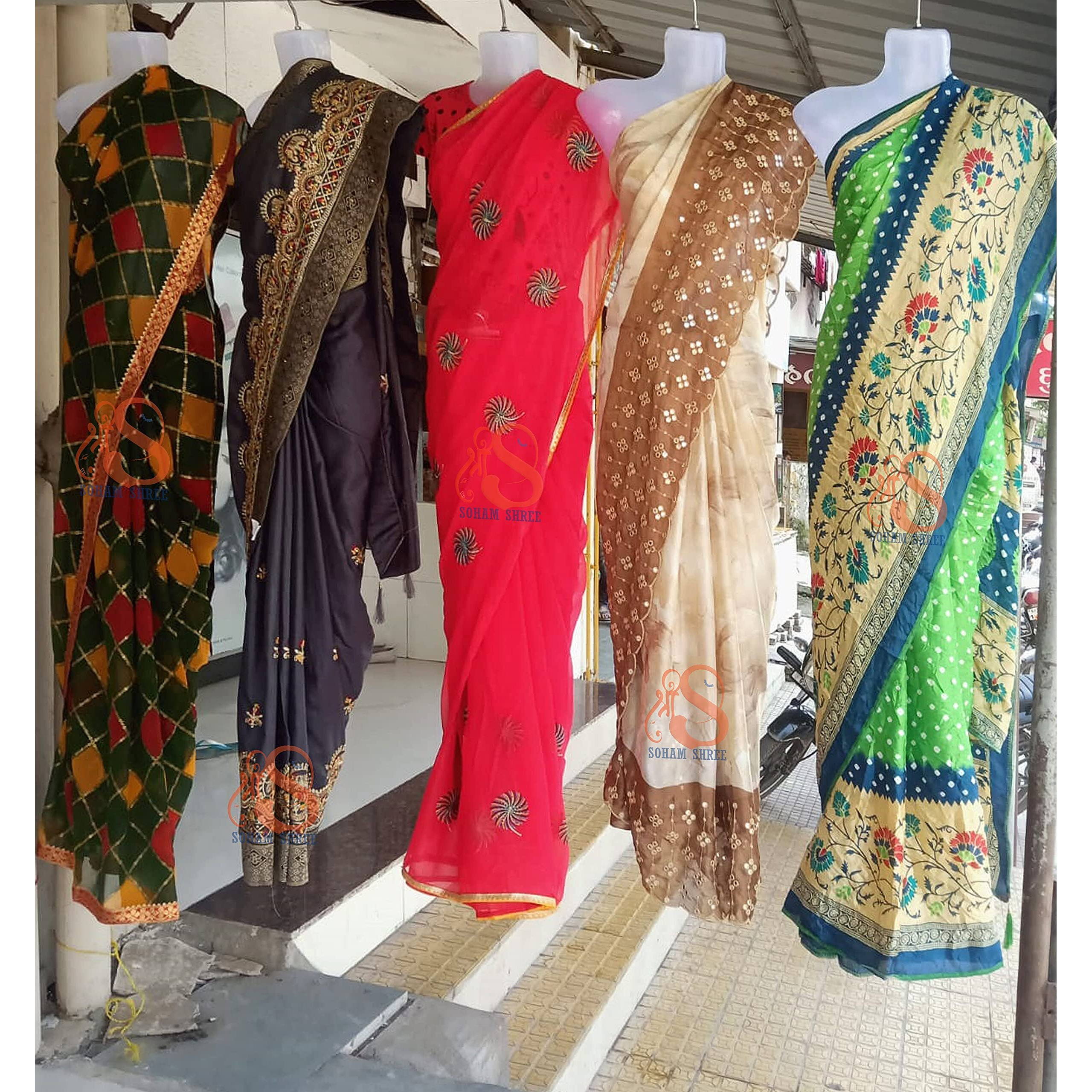 Soham Shree  Female Mannequin For Display - Type Hangers - Pack Of 3- Non-Breakable Plastic Female Body Mannequin