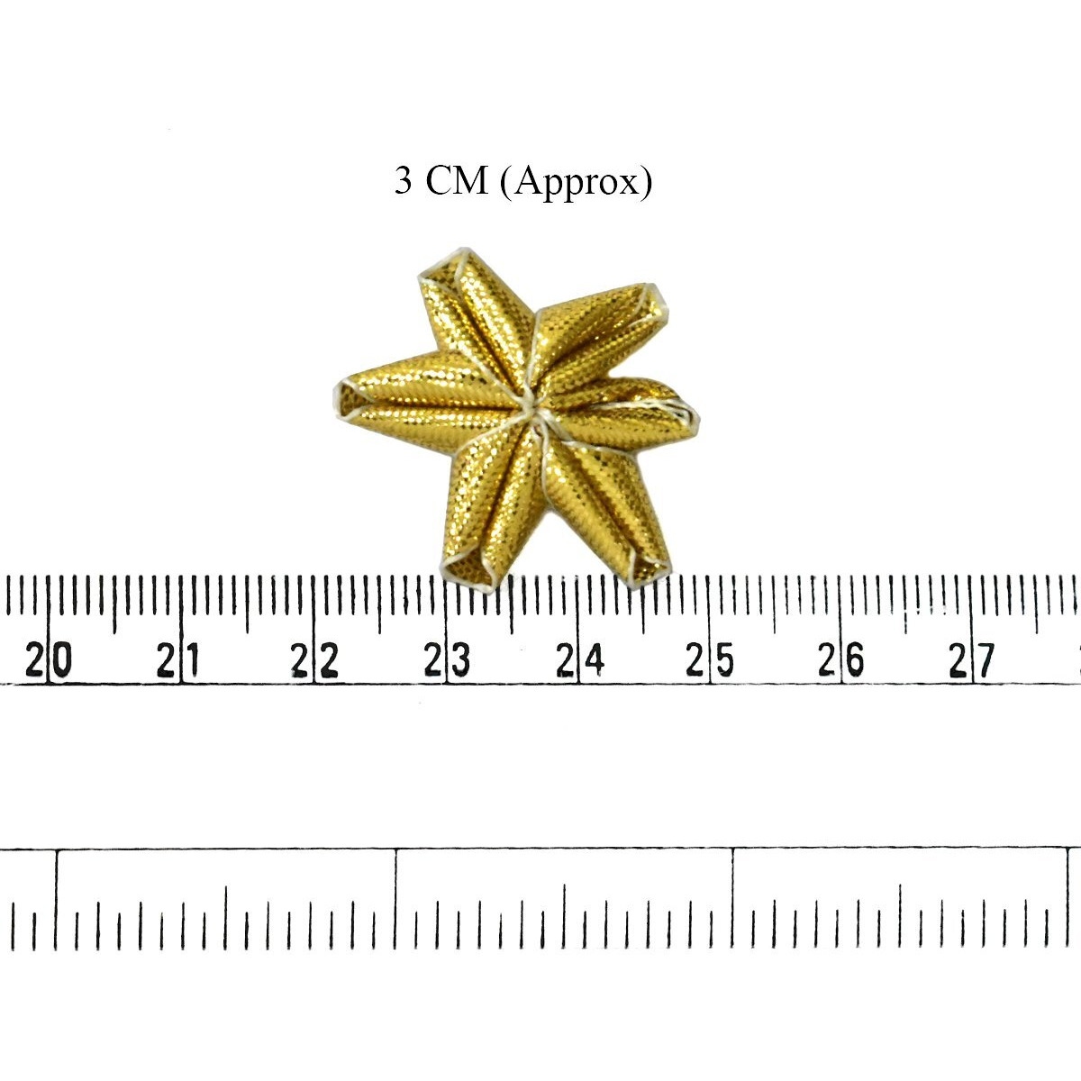 Embroiderymaterial 3Cm Gota Patti Flowers Appliques Patches For Embroidery Decoration And Craft Making(Gold Color,100 Pieces)