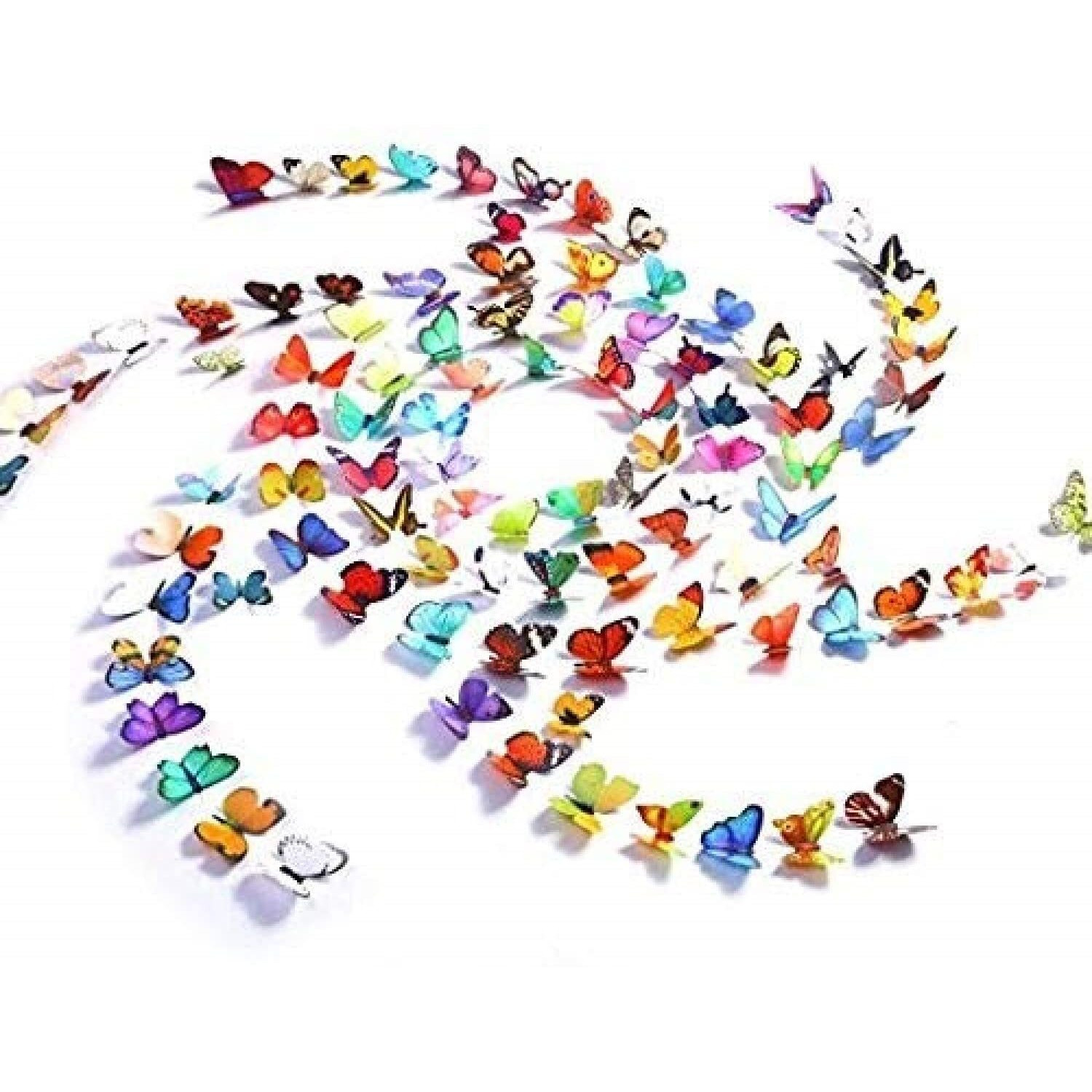 Jaamso Royals Multicolor 3D Butterflies Home Dcor Pvc Vinyl Self Adhesive Wall Sticker 5 Combo Of 99 Piece