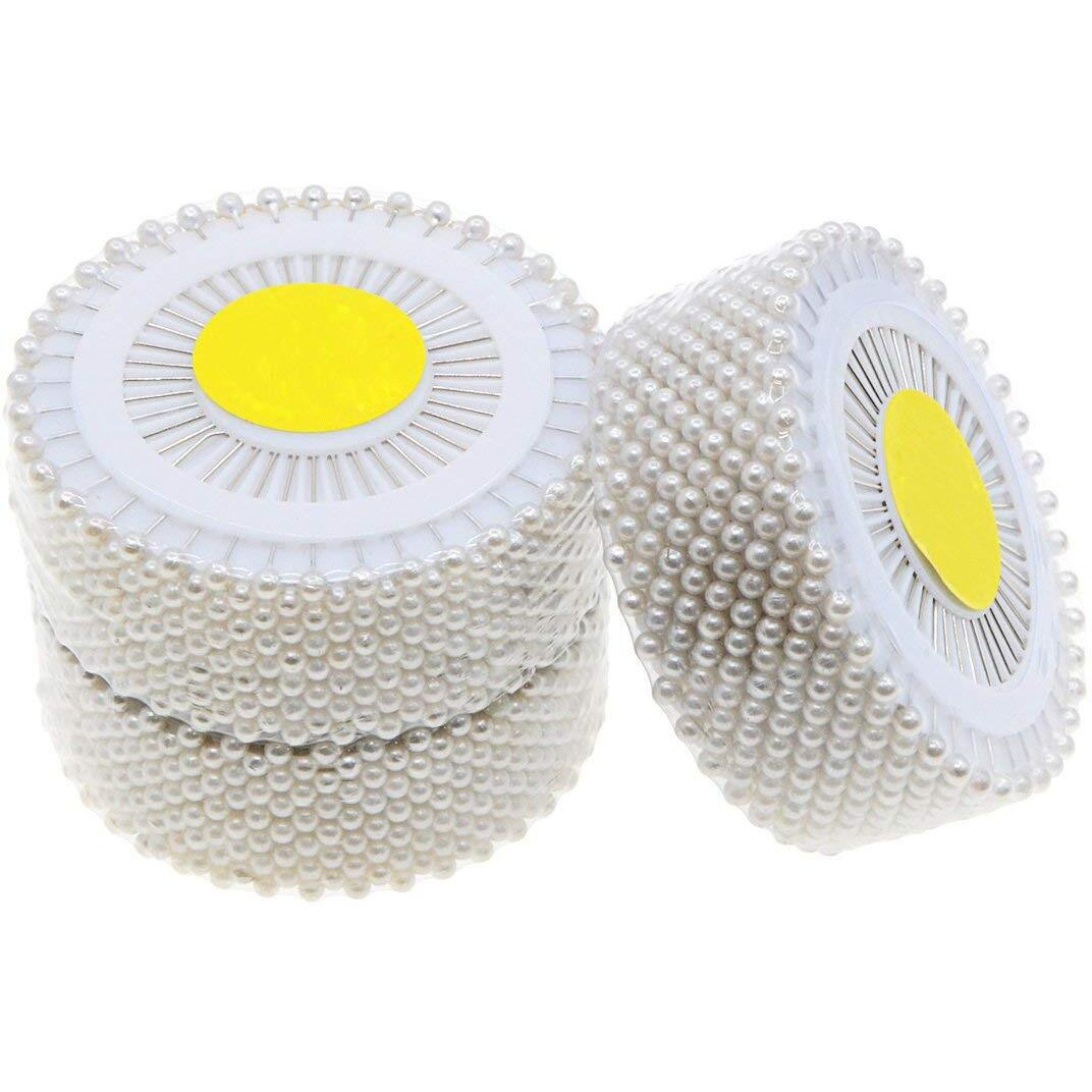 Diy Crafts Design No  2, Pack Of 1440 Pcs, Decorative Round Faux Pearl Head Corsage Sewing Pins Straight Dressmaking Pins (White) Sewing Pins Straigh(Design No  2, Pack Of 1440 Pcs)