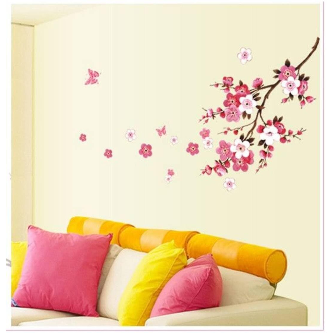 Heureka Blossom Flower Wall Stickers For Living Room - Floral Nature Garden Design For Home Walls (45 Cm X 60 Cm)