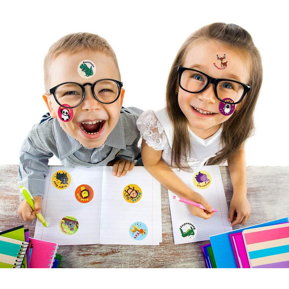 Reward Stickers For Kids, Self Adhesive Labels,Cute Animal And Cartoon Character Stickers For Behavior Charts And Preschool Classroom Incentives(A-1.5Inch-500Pcs*1 Roll)