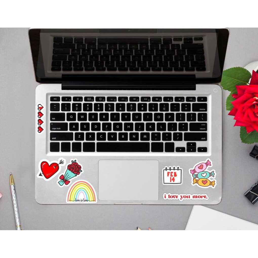 Townbus | 38 Love Stickers | Perfect For Valentine Gift,Laptops,Mobiles,Waterbottles,Journals,Scrapbookings Etc