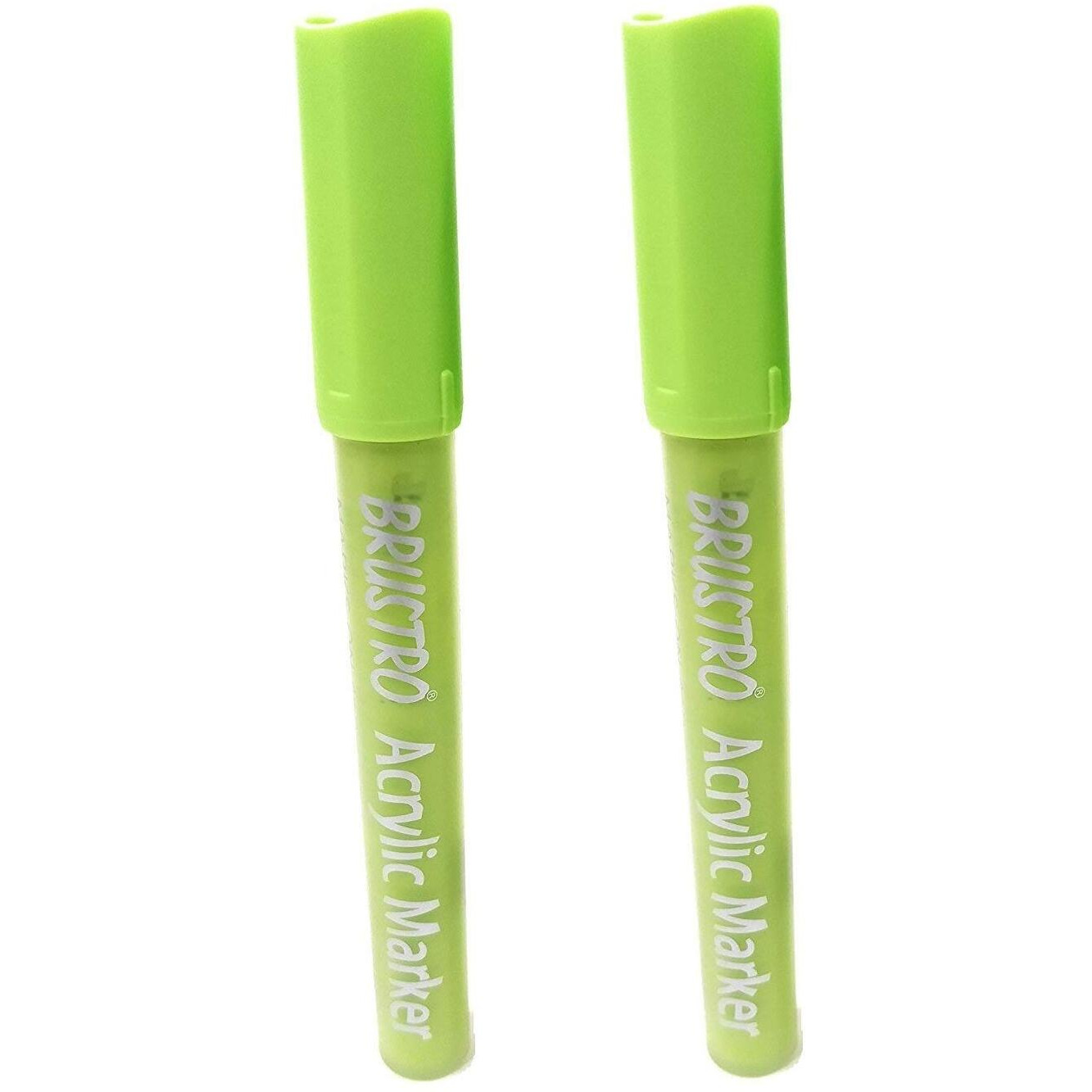 Brustro Acrylic (Diy) Marker Lime Green (For Craftworks, School Projects, And Other Presentations) Pack Of 2