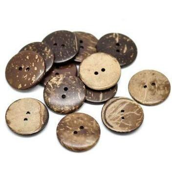 Omx Coconut Shell 2 Holes Round Buttons For Sewing, Craft And Embroidery (144 Pieces, 2Cm)