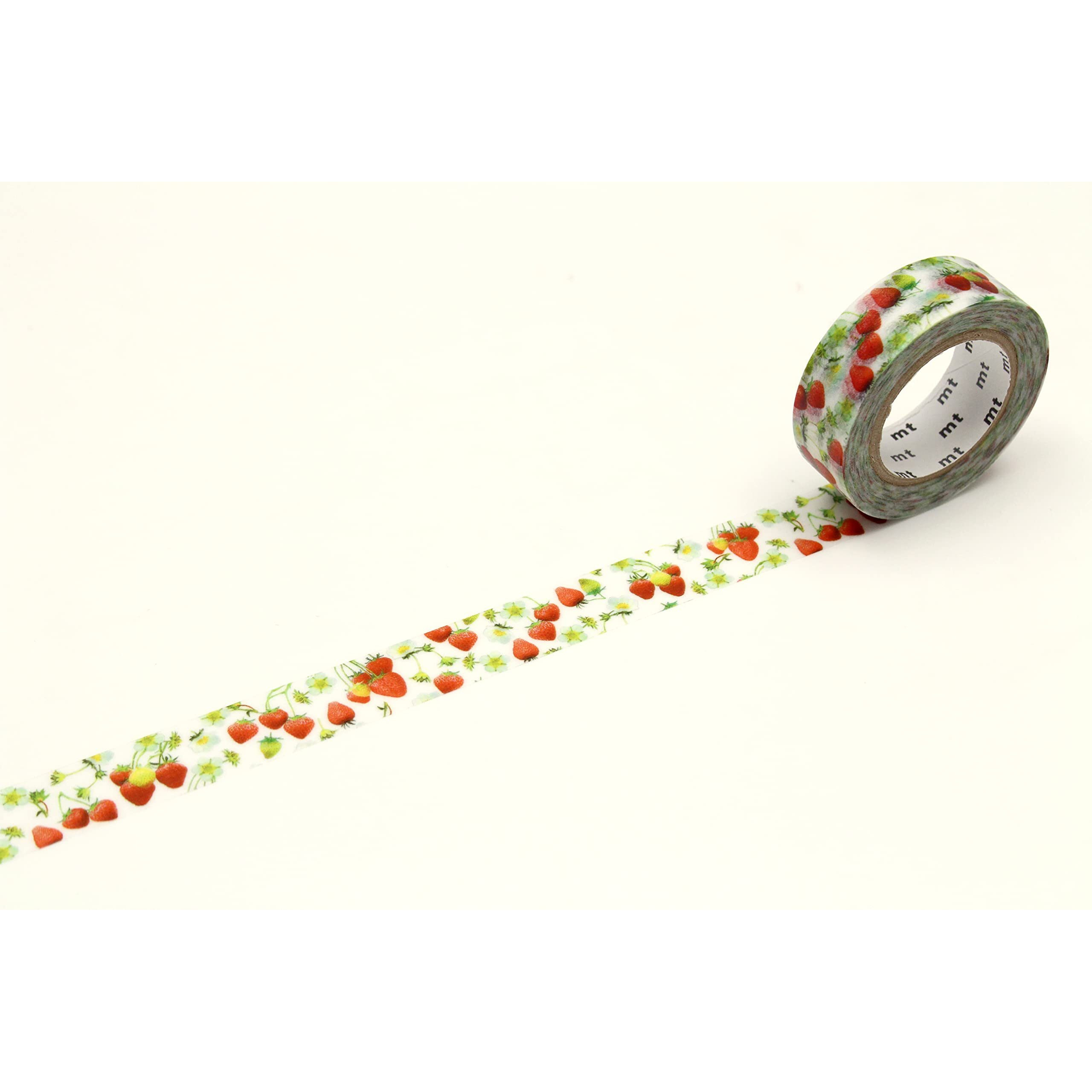 Mt Washi Masking Tape Ex Series, 15 Mm X 10 Mtrs Shade - Strawberry, (Pack Of 1)