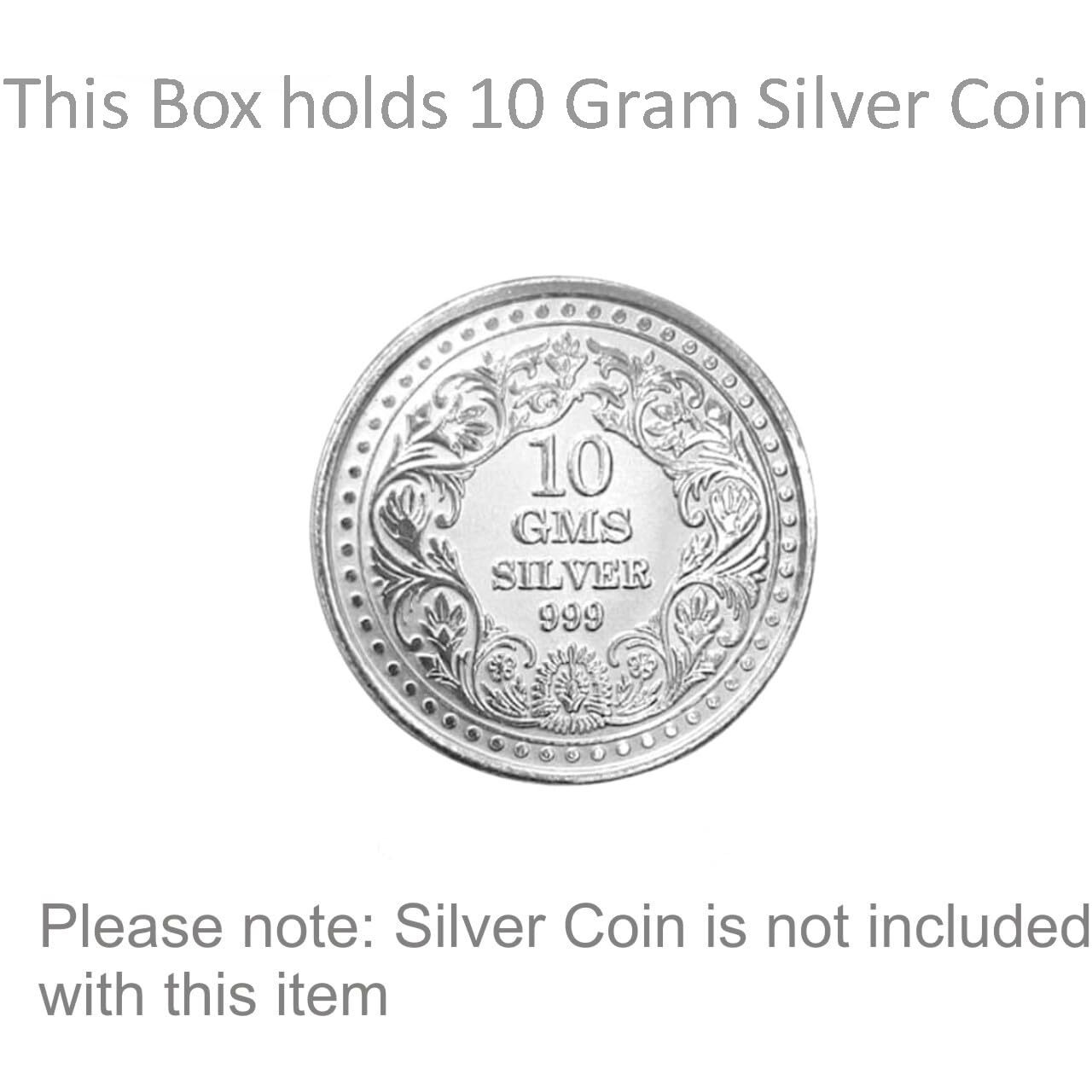 Badhai Box By Osasbazaar Decorative Coin Box, Perfect For Gifting Pure Silver Coins At Weddings, Festivals And Special Events - Red Laser Cut For 1 Silver Coin Of 10 Grams (Set Of 5)