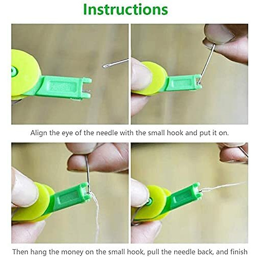 Digsmorden Automatic Needle Threader Thread Guide Elderly Use Device Sewing Tool (Multicolor) Pak Of 3