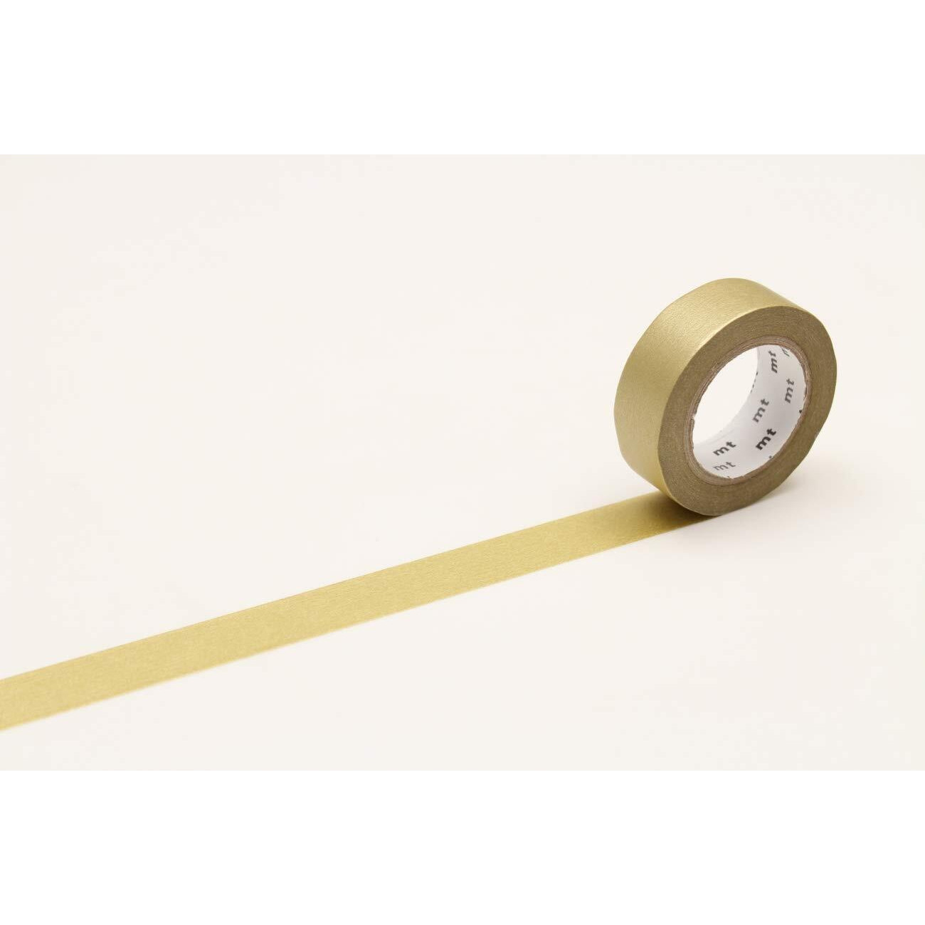Mt Washi Masking Tape Solid Colour, 15 Mm X 10 Mtrs Shade - Gold (Pack Of 1)