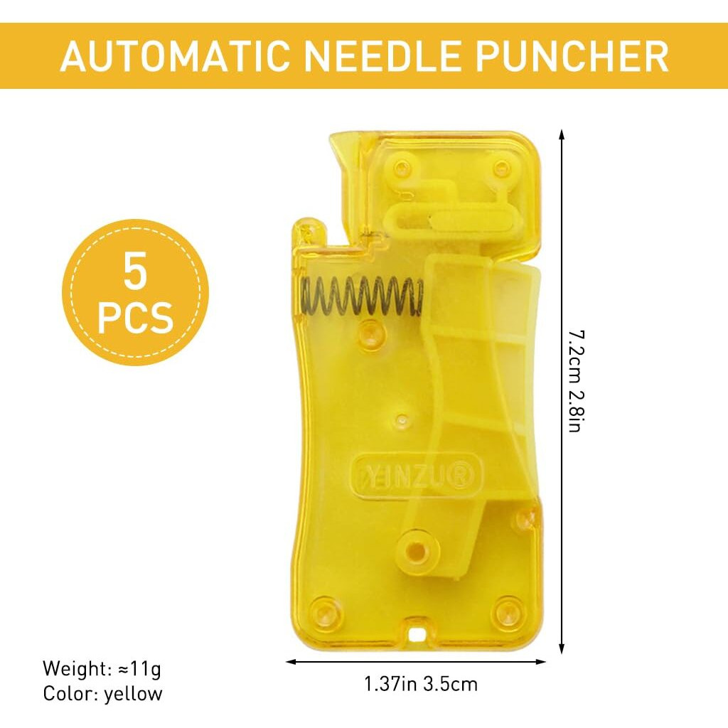 Hasthip 5Pcs Automatic Needle Threader, Diy Hand Sewing Machine, Sewing Needle Threaders Automatic Threading Device For Sewing Embroidery Cross Stitch Craft Stitching Knitting Quilting
