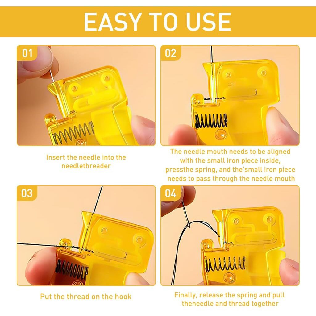 Hasthip 5Pcs Automatic Needle Threader, Diy Hand Sewing Machine, Sewing Needle Threaders Automatic Threading Device For Sewing Embroidery Cross Stitch Craft Stitching Knitting Quilting