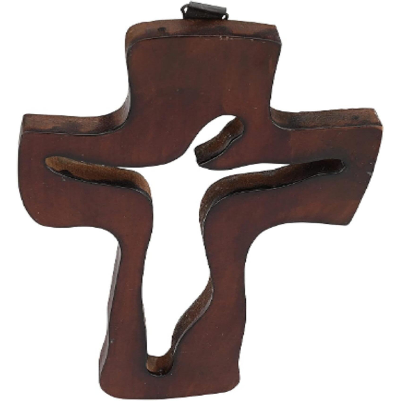 Xelda Handmade Wooden Cross Design For Home & Living Room With Carved Floral Design, 31 Cm X 20.5 Cm (1 New Cross)