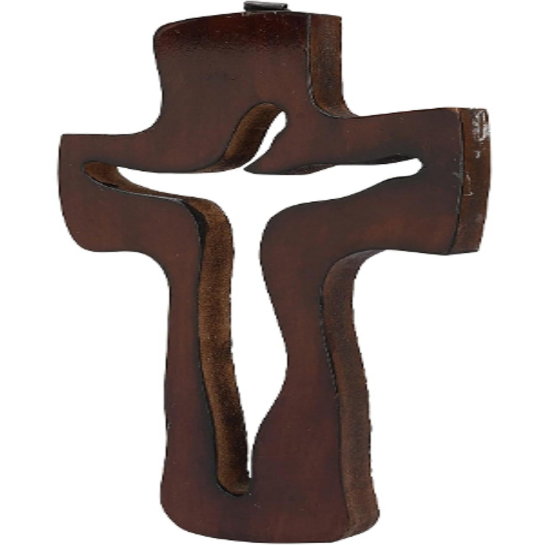 Xelda Handmade Wooden Cross Design For Home & Living Room With Carved Floral Design, 31 Cm X 20.5 Cm (1 New Cross)
