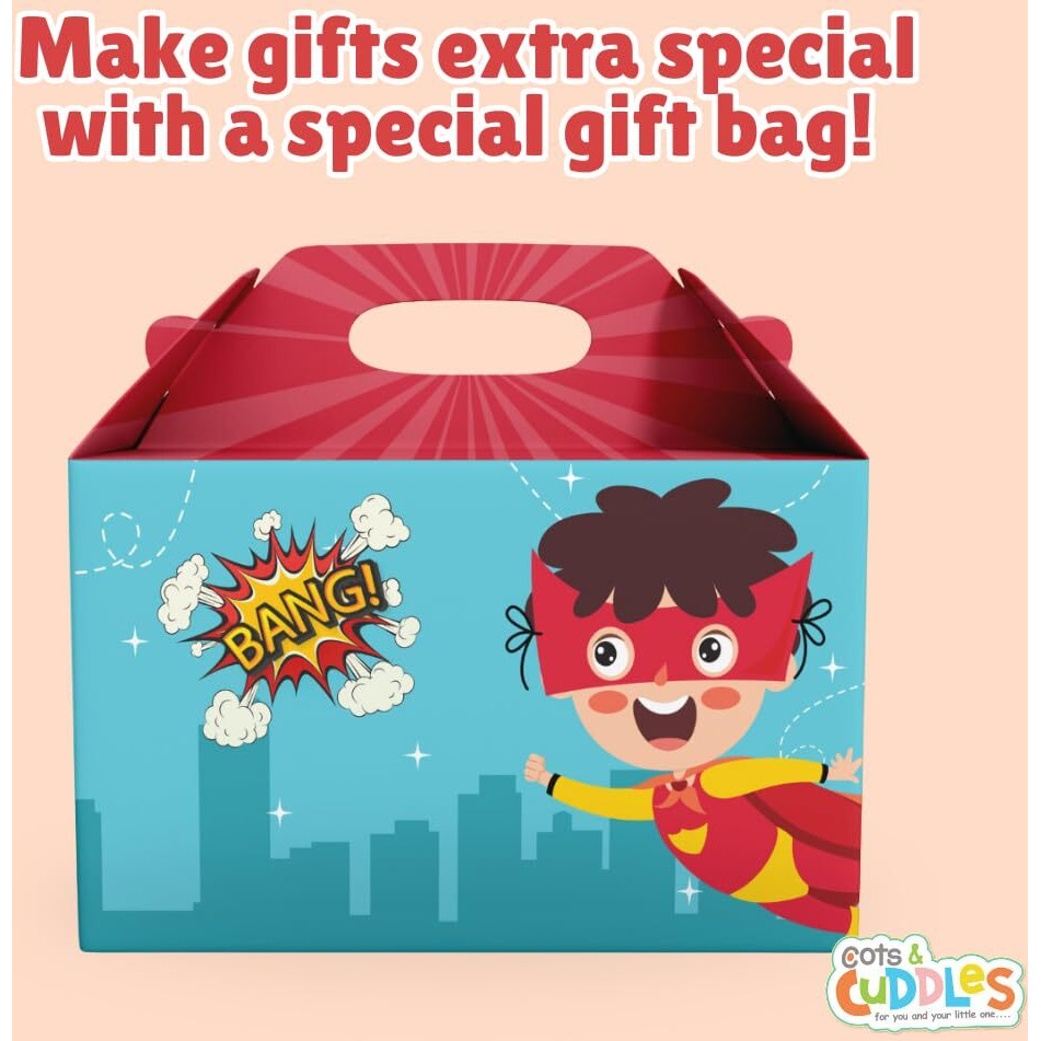 Cots And Cuddles 10Pc Superhero, Jungle Animals, Unicorn & Candy Designs Gift Box| Festive Surprise Box | Gift Box For Birthday, Wedding, Anniversary (Superhero)