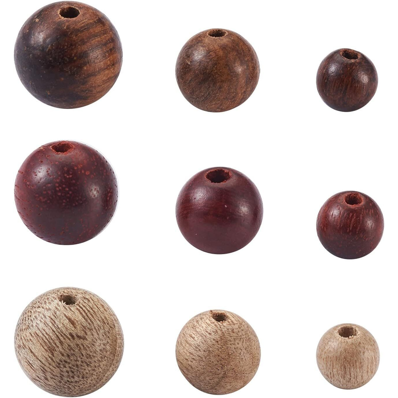 Diy Crafts 130, Wood Beads Natural Wood Round Beads 6Mm/ 8Mm/ 10Mm Polished Wooden Ball Rondelle Loose Beads For Jewelry Craft Necklace Bracelet Earring Making Hand Cuff A (130)