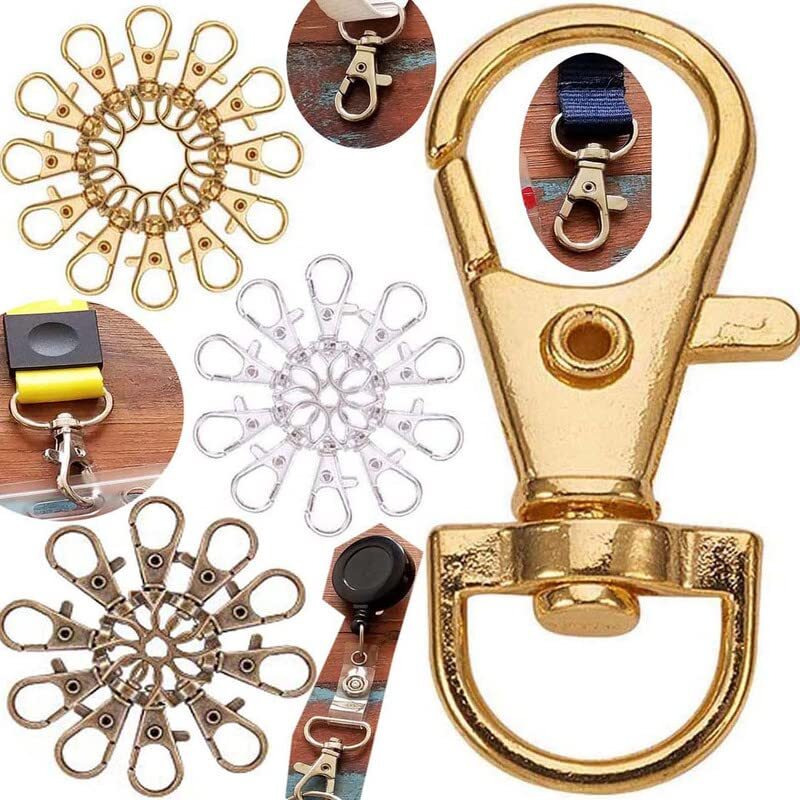 Diy Crafts Pack Of 45 Pcs, Silver, Swivel Clasps Lanyard Snap Hook, Cnomg Metal Swivel Lanyard Snap(Pack Of 45 Pcs, Silver)