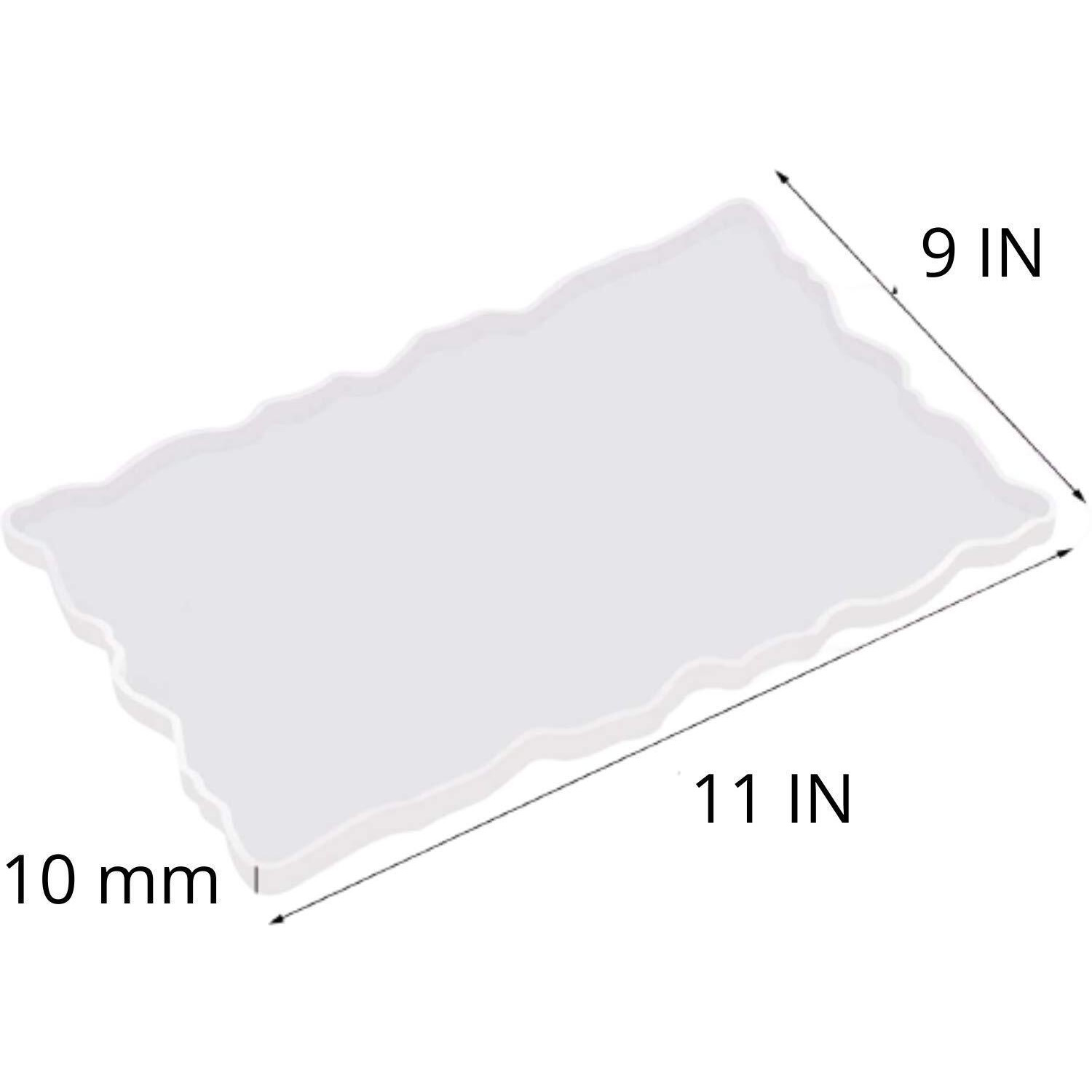 Perfect Pricee Diy Rectangle Coaster Resin Silicone Mold, 9 In X 11 In, 1 Piece, Bottom Bracket Prevents Deformation, Molds For Casting With Resin, Concrete, Cement
