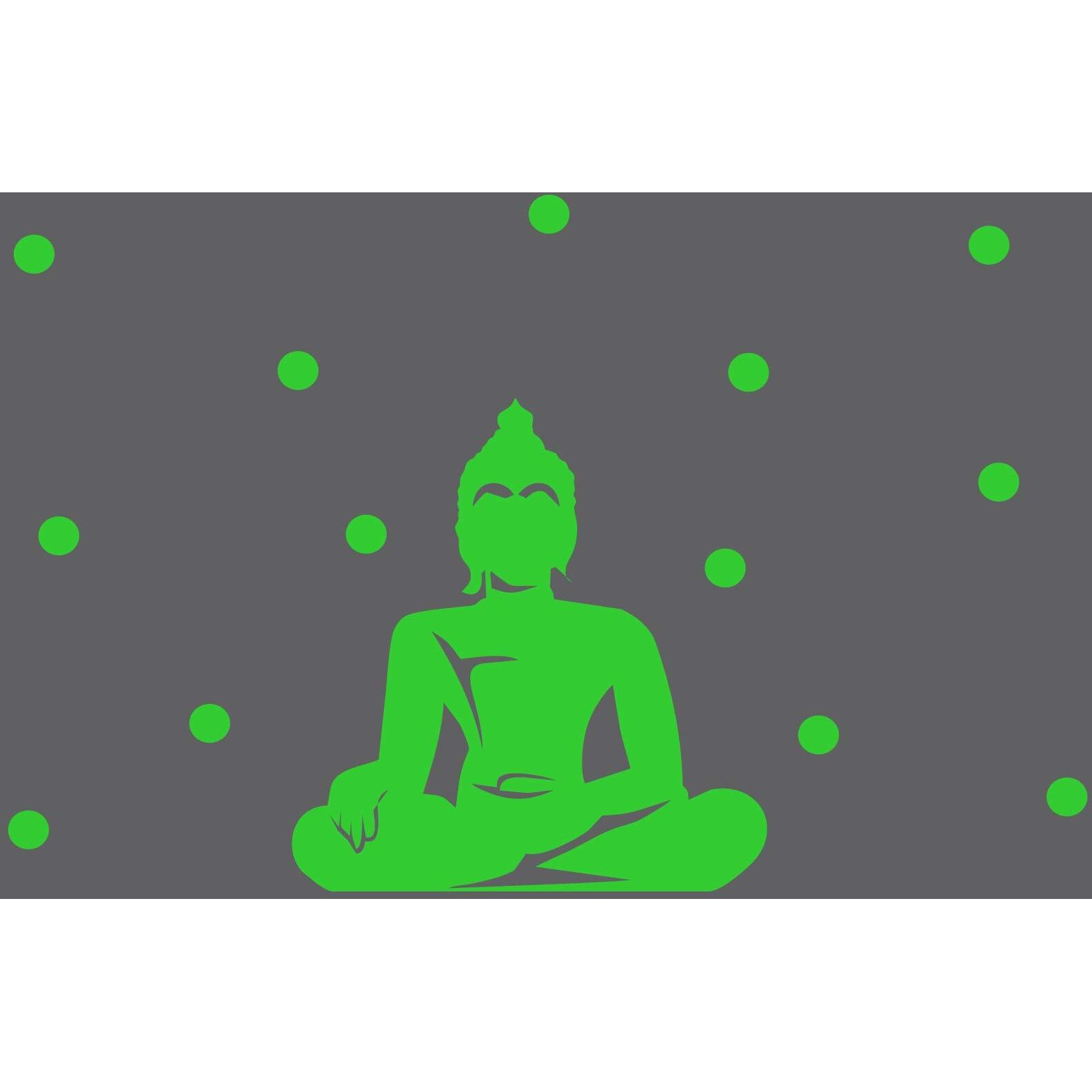 Dreamkraft Glow-In-The-Dark Buddha Radium Stickers - Night Stickers For A Calming & Glowing Living Room