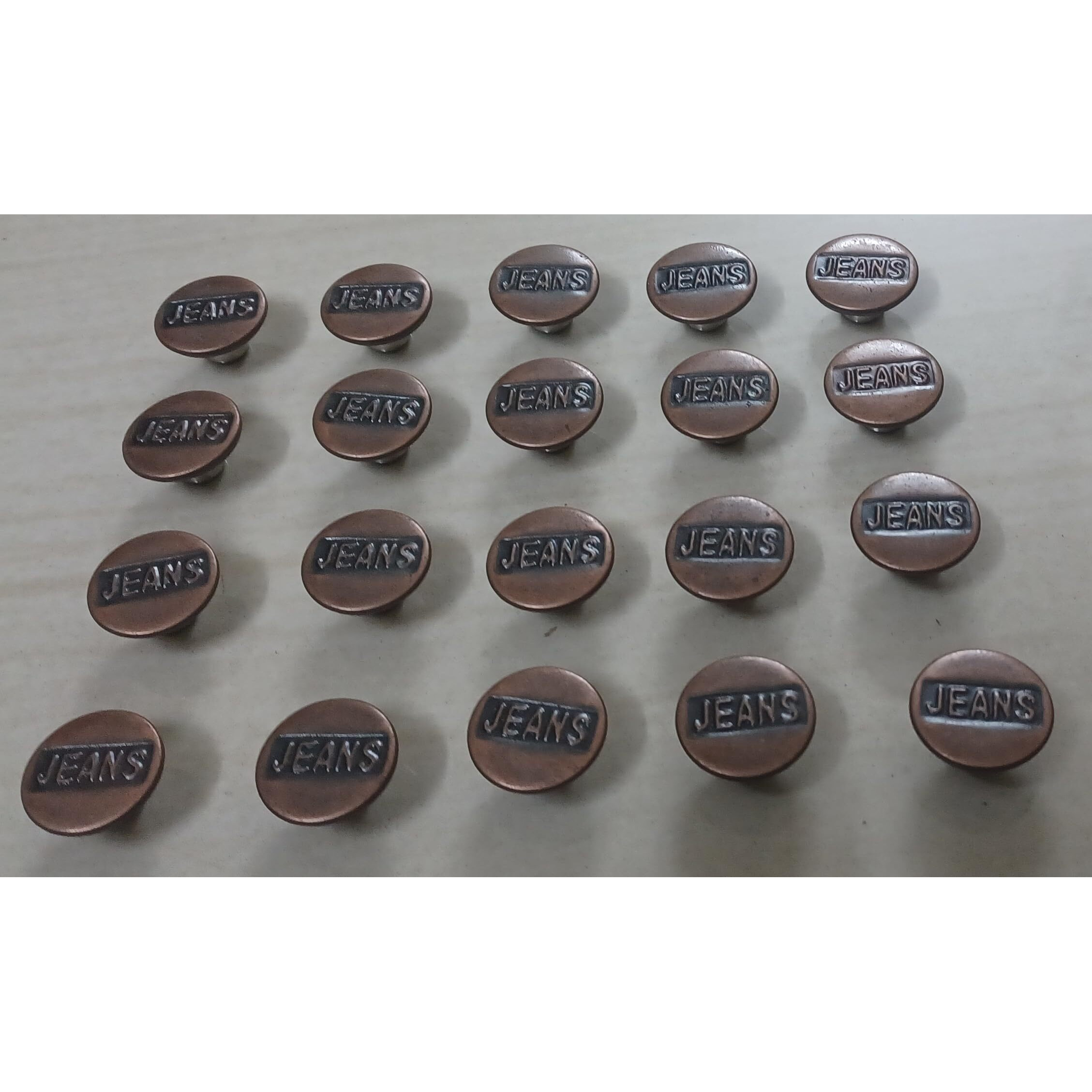On Blow Denim Jeans Silver Button No Sew Metal Tack Snap Buttons For Jackets (Buttons With Rivets) (Size  17Mm) (Pack Of 20)