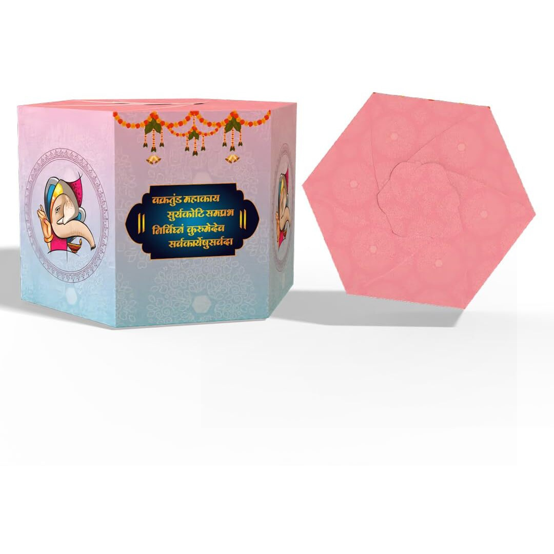 Festiko Happy Ganesh Chaturthi Gift Boxes (10 Pcs) - Design2, Ganesh Chaturthi Decoration Items