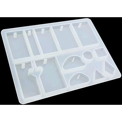 Kunya 13 Cavity Keychain Earring, Pendent, Multiple Shape Jewellery Earring, Pendant For Resin Art Resin Jewellry