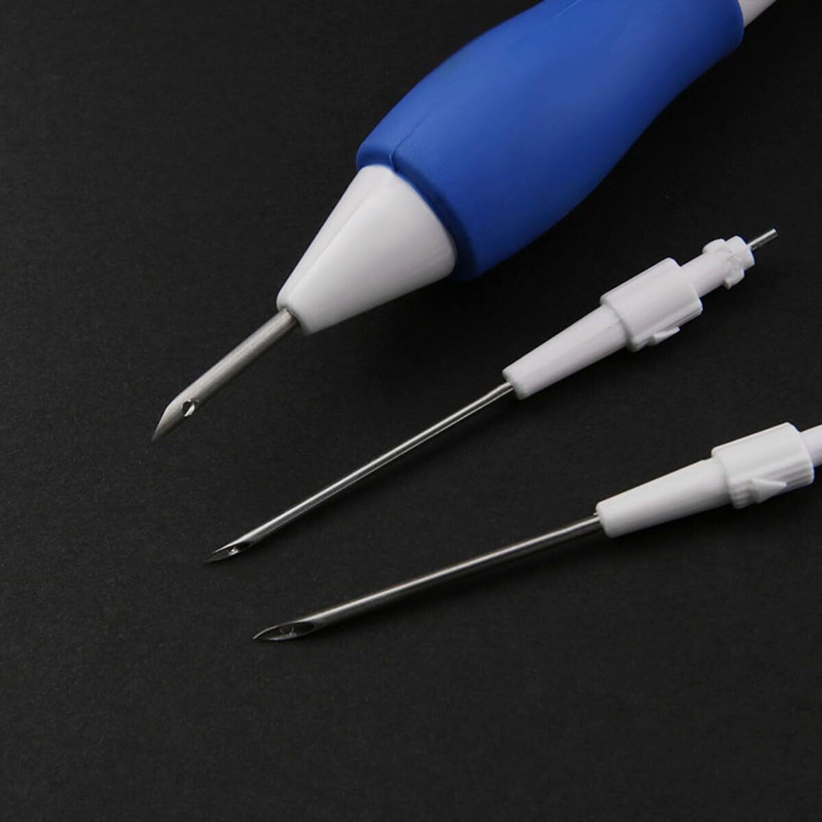 Embroiderymaterial Punch Needle Tool With Set Of 3 Needles And Threader