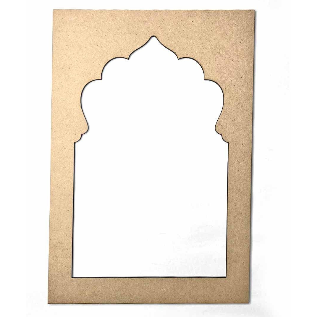 Adikala Plain Jharokha Mdf Cutout For Diy Art And Craft | Wall Hanging Decorations, Festival Gift, Wedding 13.Inch (33.23)-Set Of 6