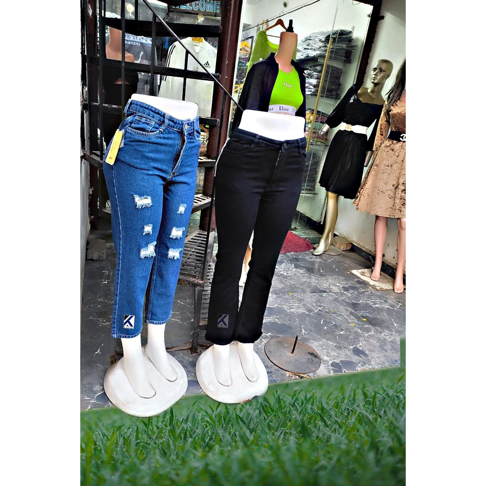 Kalsutanshi  Female Half Body Legs Store Display Stand | Mannequin Dummy Display Standard Hangers Suitable For Leggings Pants And Jeans (White, Pack Of 1)