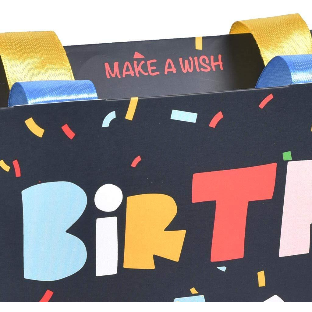 Sapco Gift Paperbag Perfect For Gifting And Parties, Premium Thick Card&quotBirthday Vibes (8X8X3-Inch(Small)), 1 Count,Multicolor